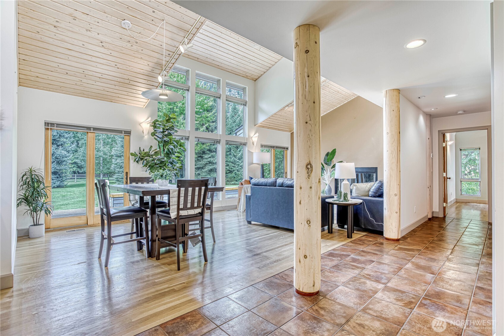 7580 Icicle Road Leavenworth, WA 98826 - Photo 4 of 38 a dining room with furniture and wooden floor