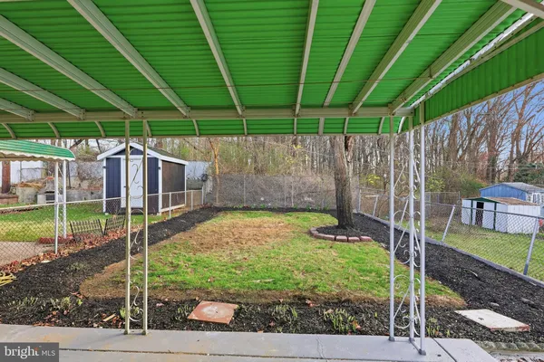 a backyard of a house