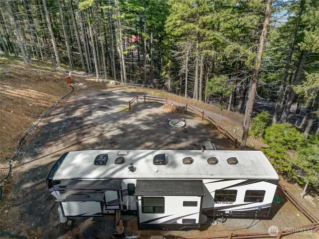 a view of a yard with plants