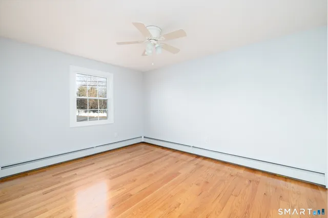 an empty room with a window