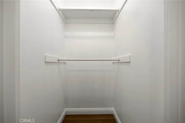 a view of small space with racks on the wall