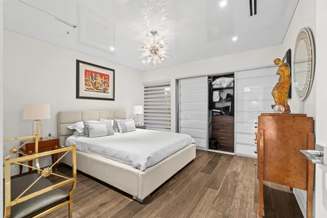 a view of parking garage with cars