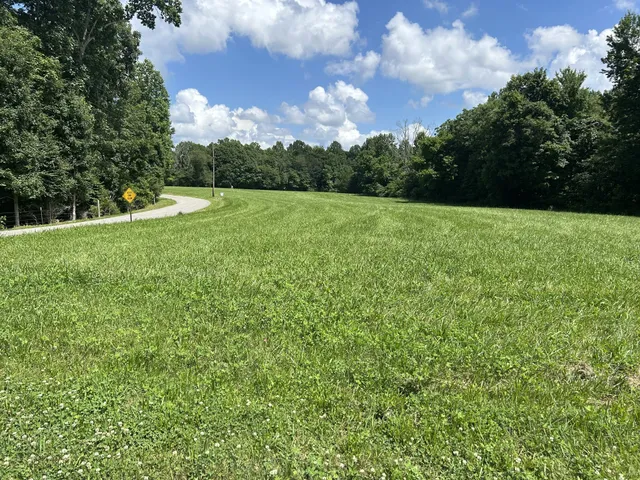 a view of field with green space