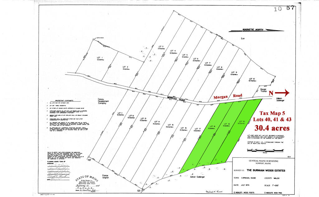 40-41 & 43 Morgan Road Burnham, ME 04922 - Photo 4 of 14 Survey - Lot 3 lots_1024_edited-1b _edit