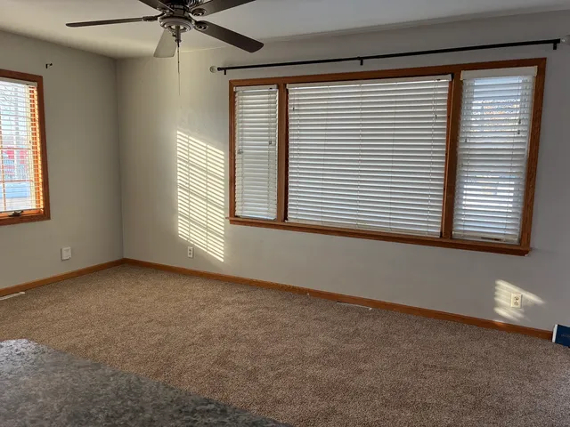 an empty room with a window