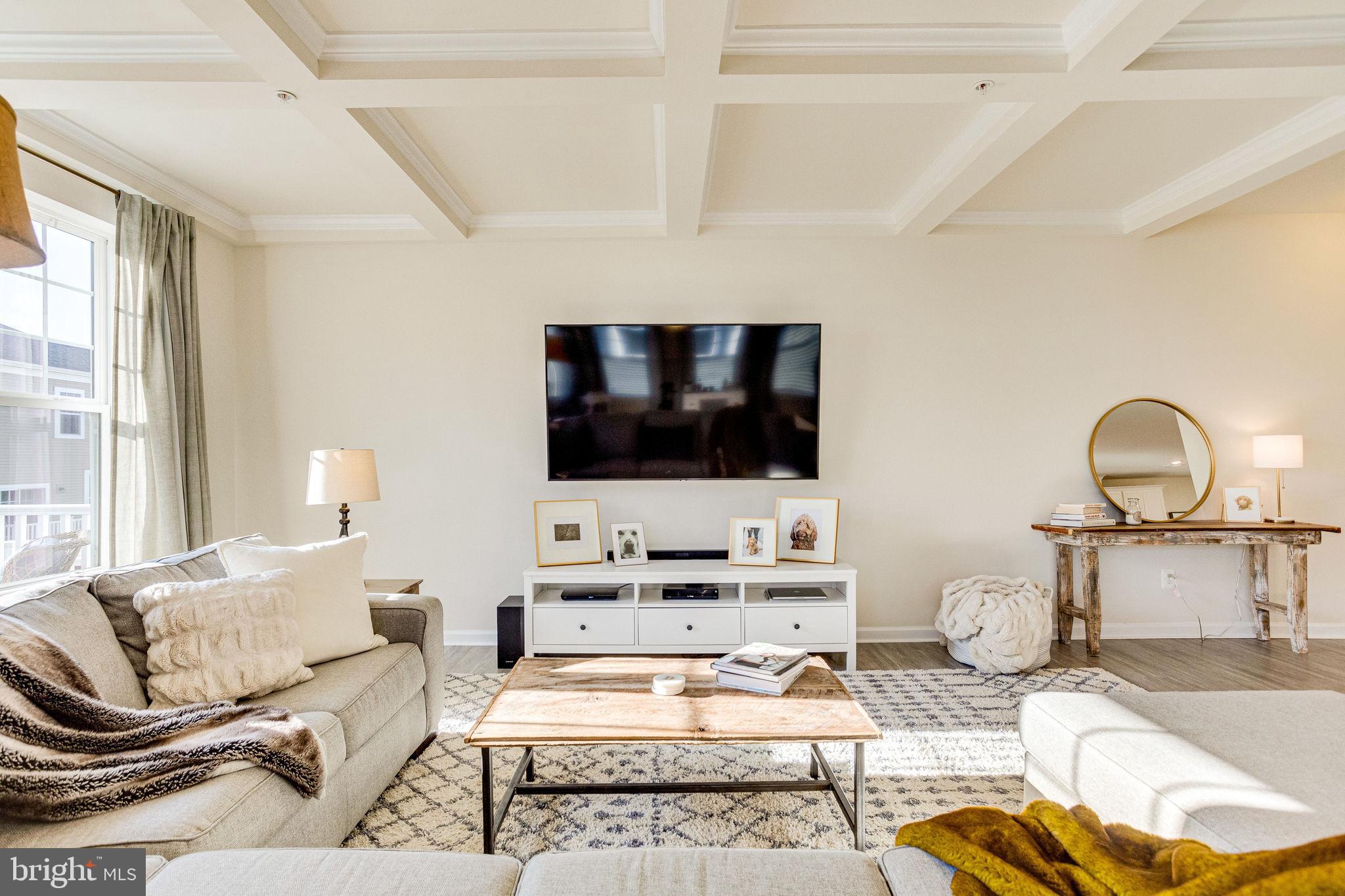 2737 Pinebrook Road Landover, MD 20785 - Photo 4 of 23 Living area with detailed coffered ceiling