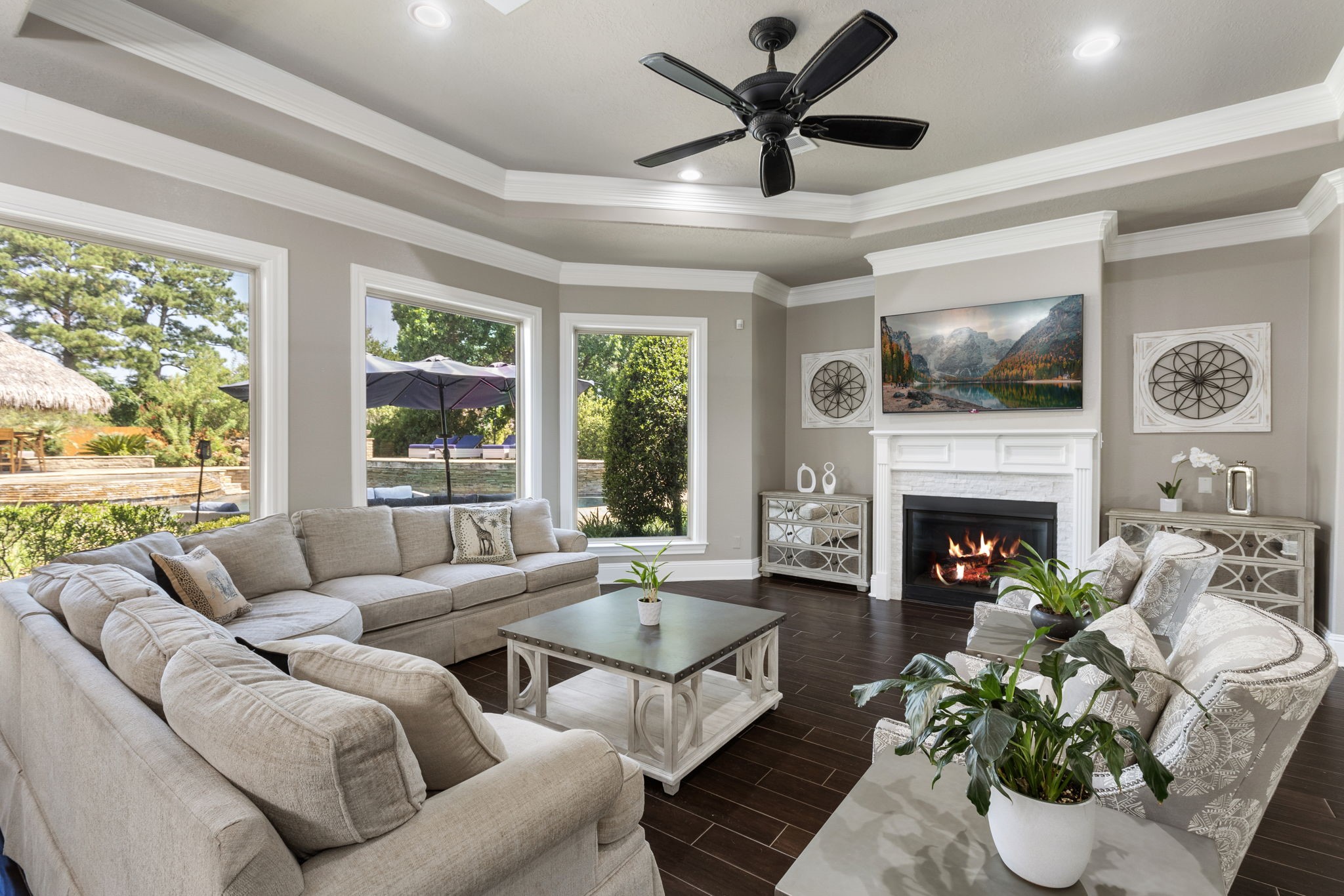7930 Spring Village Drive Spring, TX 77389 - Photo 6 of 42 Enjoy the cozy fireplace in family room.