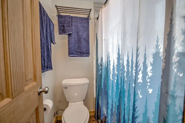a bathroom with a toilet a sink and a window