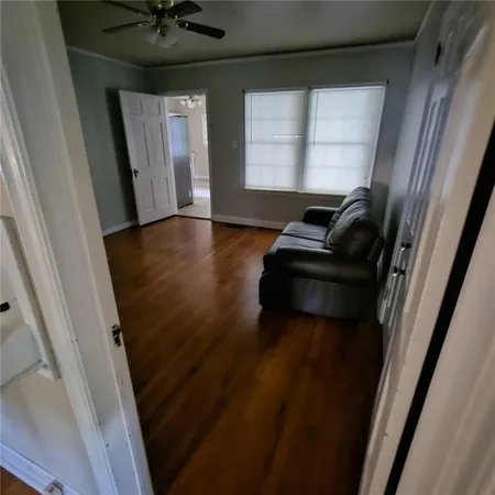 a view of hallway with a window