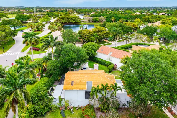 a view of a park with a big yard