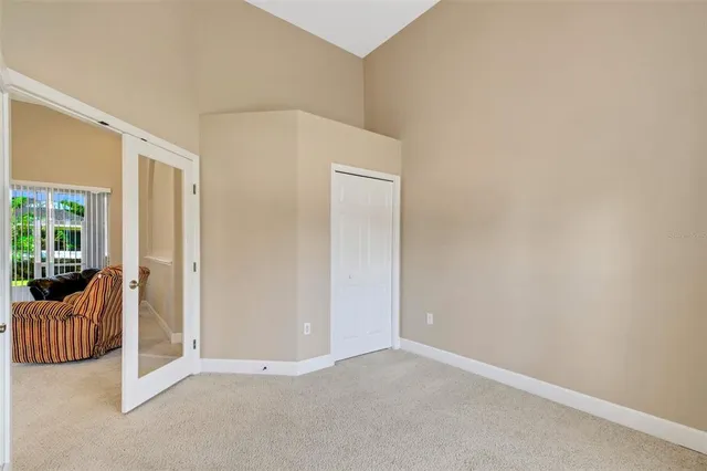 an empty room with a window