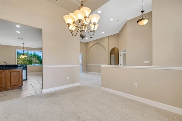 an empty room with sliding door