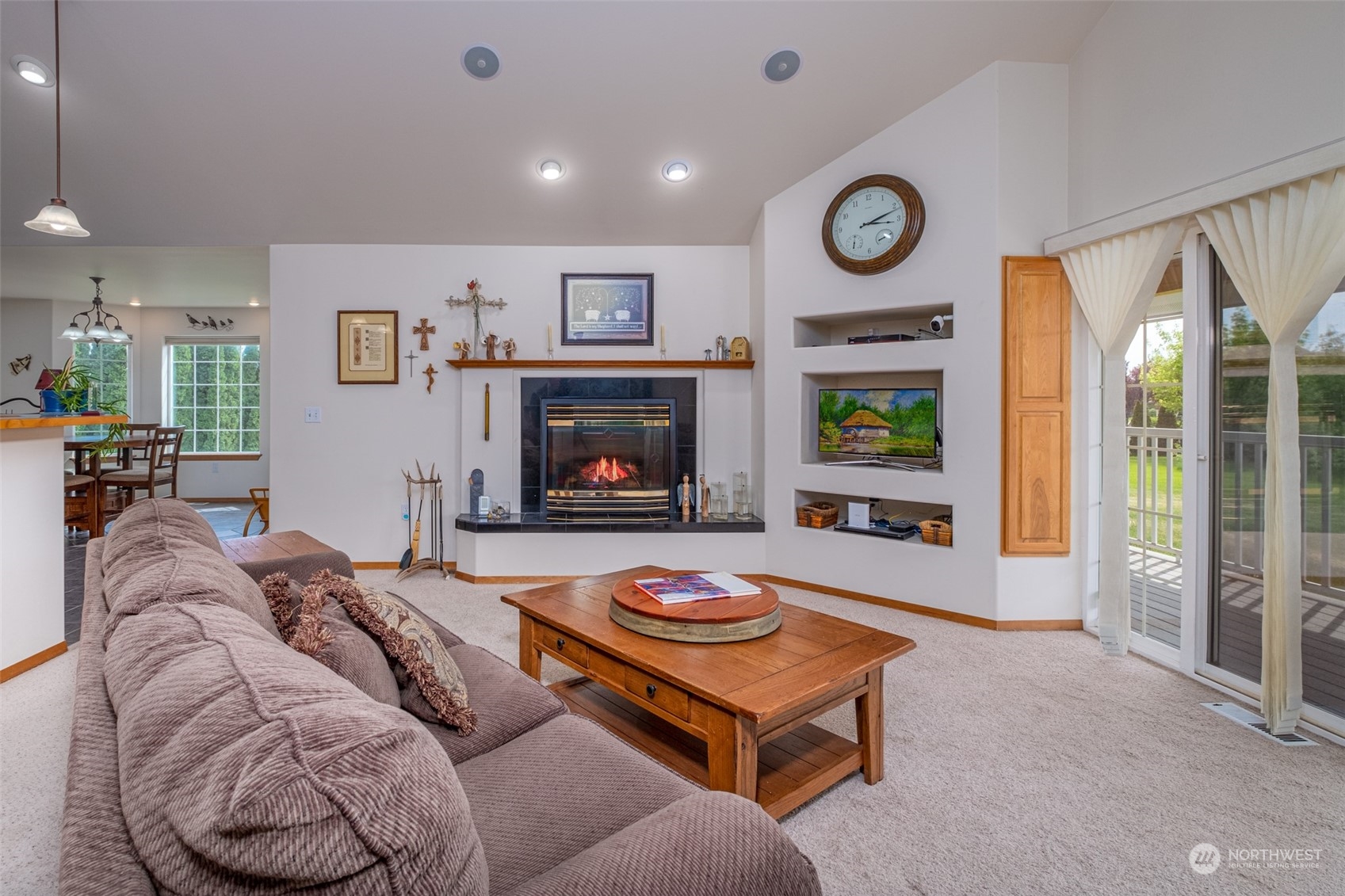 12872 Rd B.7 Northwest Ephrata, WA 98823 - Photo 7 of 33 a living room with furniture a table and a fireplace