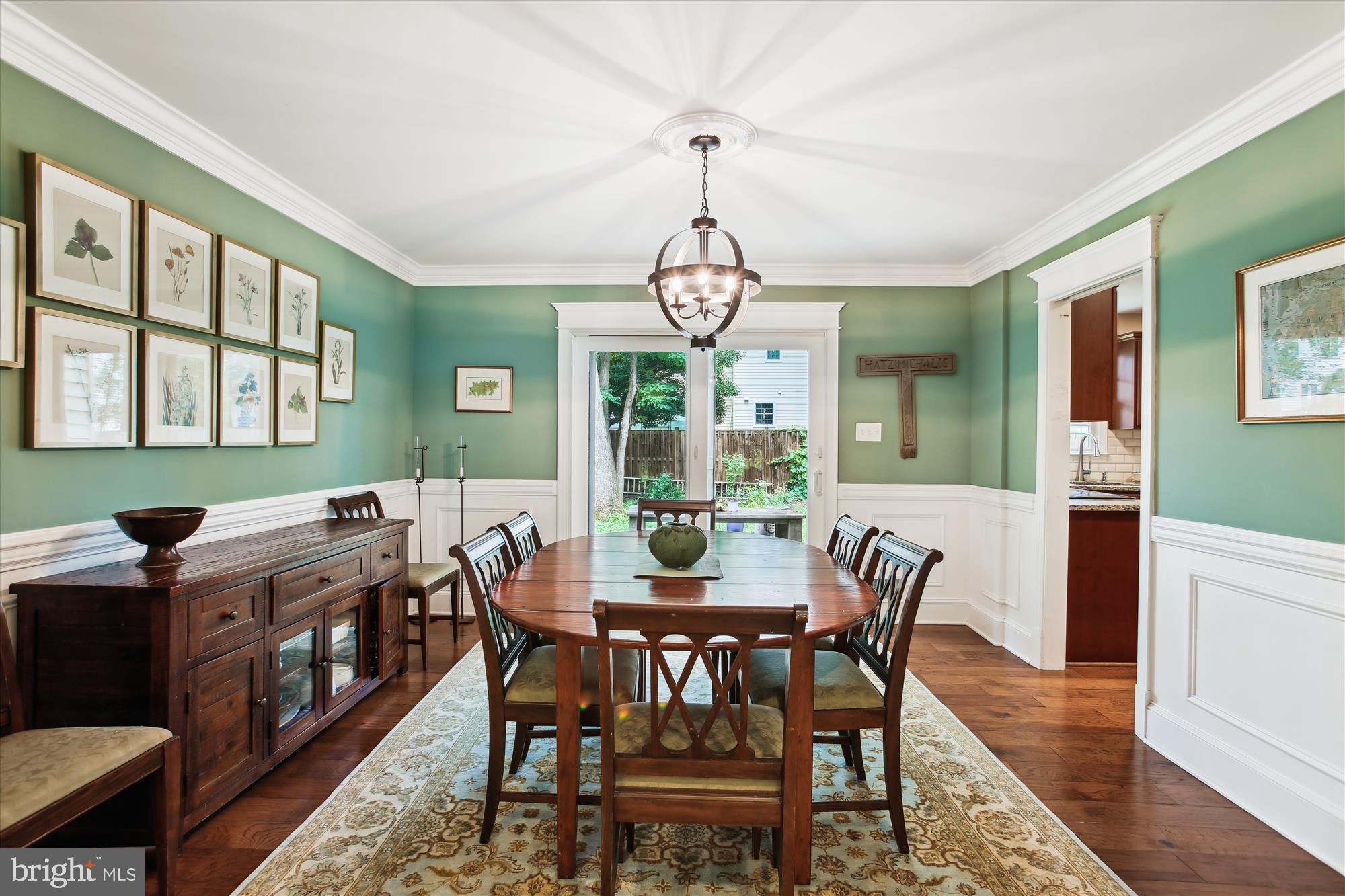 8231 Crown Court Road Alexandria, VA 22308 - Photo 6 of 33 a view of a dining room with furniture window and wooden floor