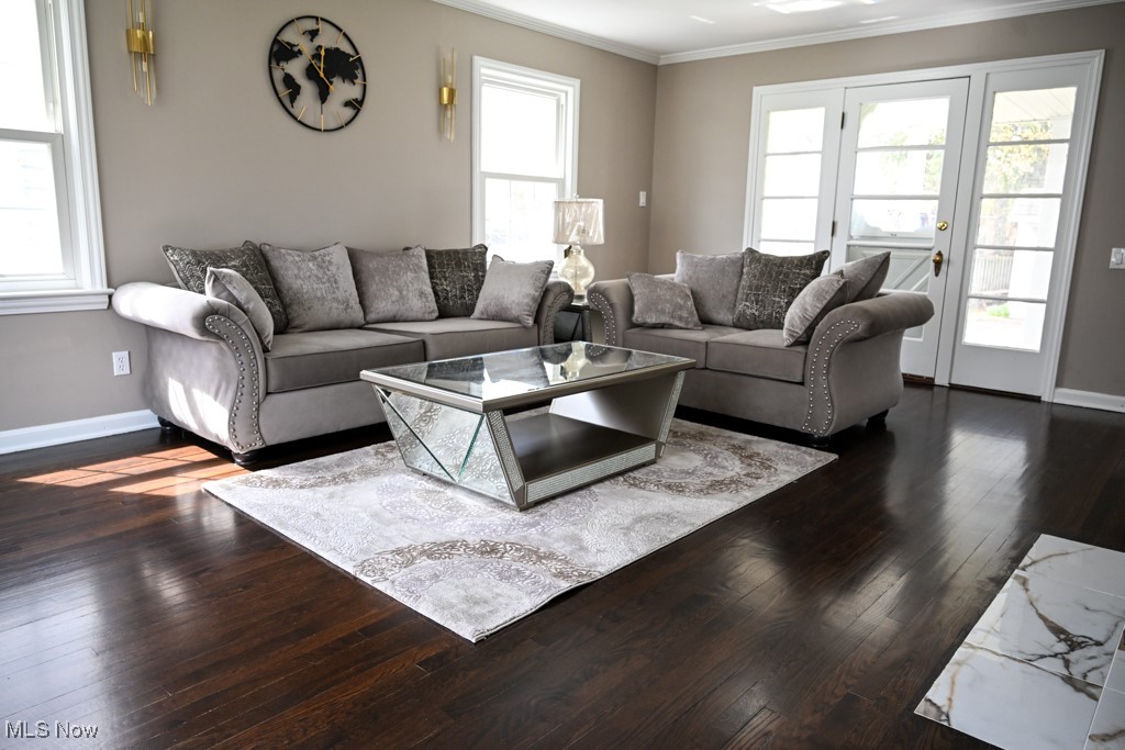 2284 Traymore Road Cleveland, OH 44118 - Photo 3 of 19 Living area with baseboards, plenty of natural light, and hardwood / wood-style flooring