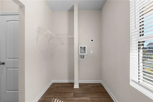 a view of wooden door