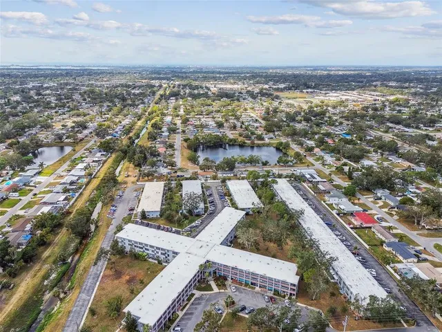 an aerial view of a city