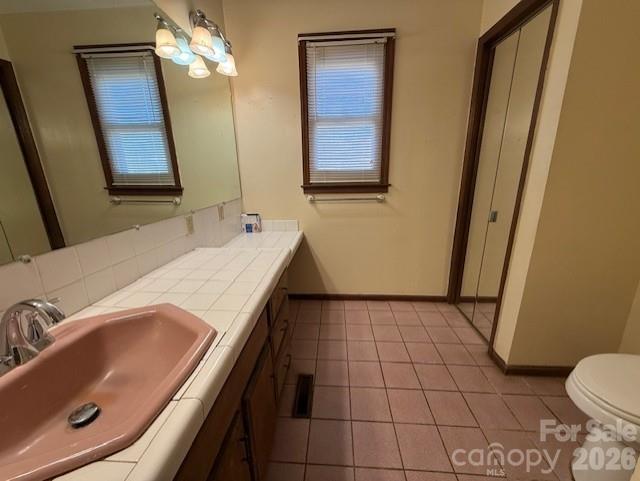 2041 Clyde Street Dallas, NC 28034 - Photo 13 of 46 a bathroom with a sink a toilet and mirror
