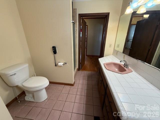 2041 Clyde Street Dallas, NC 28034 - Photo 14 of 46 a bathroom with a sink a toilet and mirror