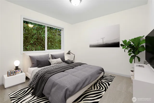 an empty room with a window