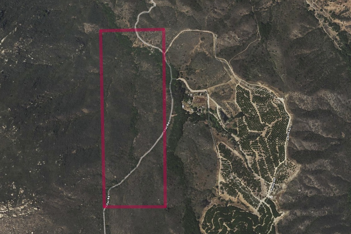 116-acres Lilac Road Pala, CA 92059 - Photo 9 of 17 PARCEL SITUATED EAST AND WEST OF LILAC RD. WHICH IS A PUBLIC RD.