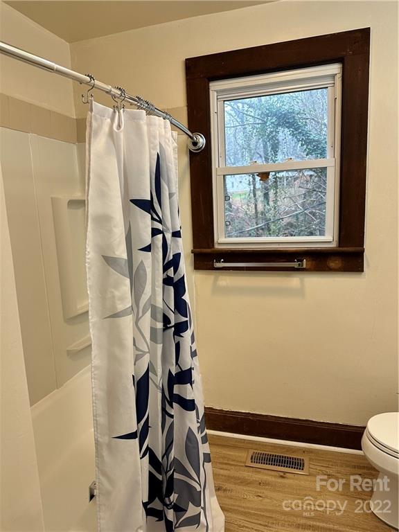 133 Lockhart Road Tryon, NC 28782 - Photo 10 of 17 a bathroom with a window a toilet and a window