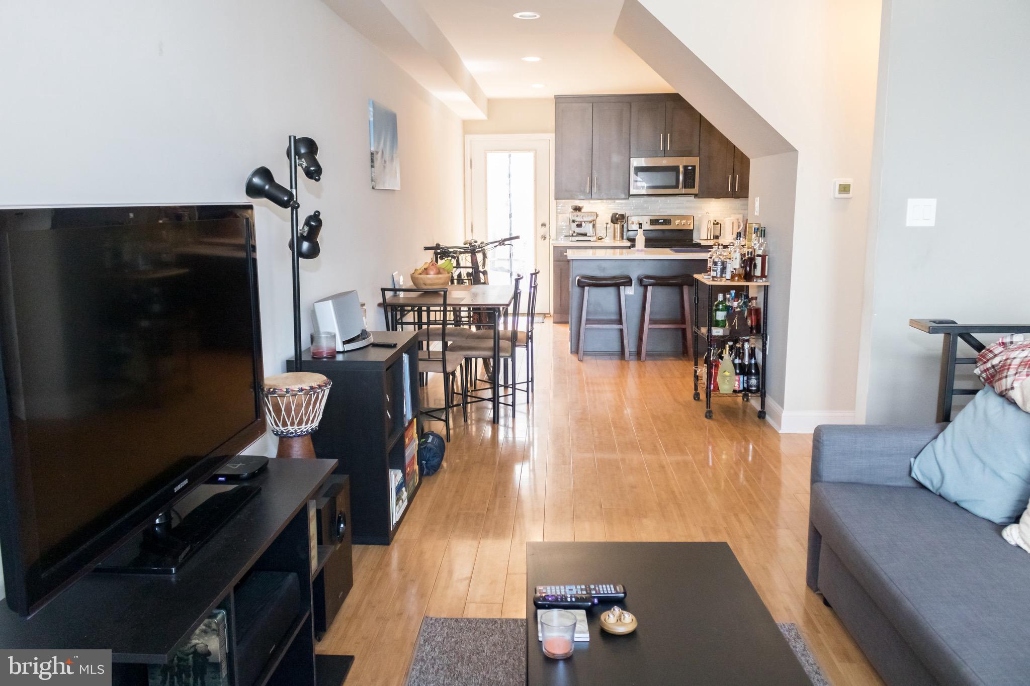 2102 Berges Street, Unit A Philadelphia, PA 19125 - Photo 6 of 32 Living room into Kitchen