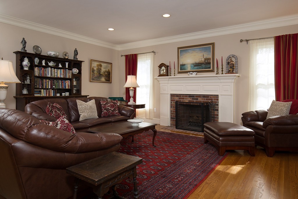 44 Shirley Road Wellesley, MA 02482 - Photo 5 of 13 a living room with furniture fireplace and window