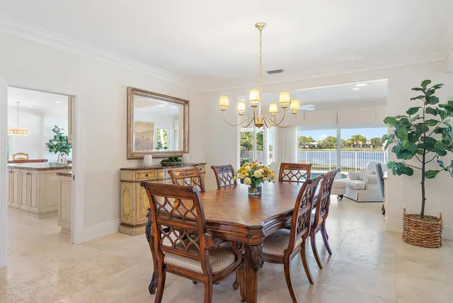 a view of a park with a large tree