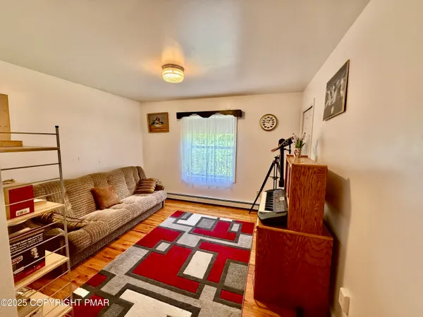 a view of a swimming pool with a yard