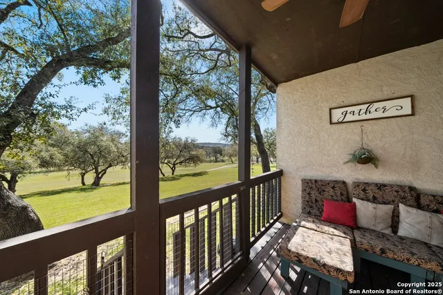 a view of a city from a balcony