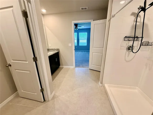 an empty room with a window