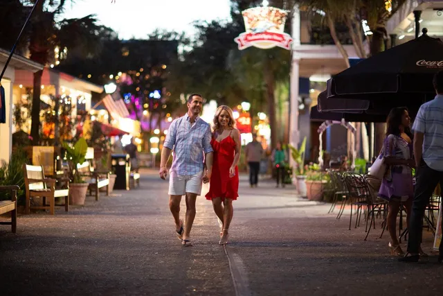 a view of an outdoor space with seating