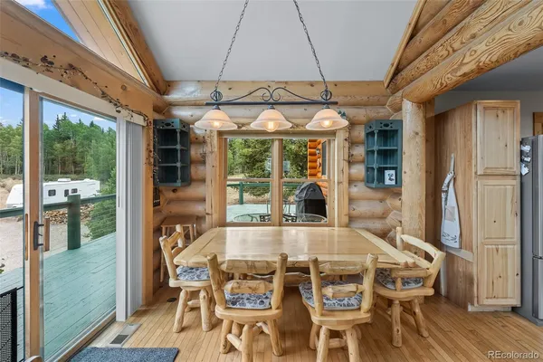 a view of an outdoor space with seating