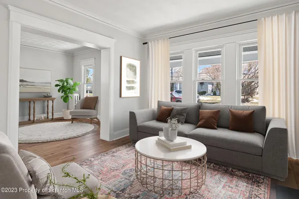 a view of livingroom with hardwood floor and window