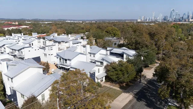 a view of city and ocean