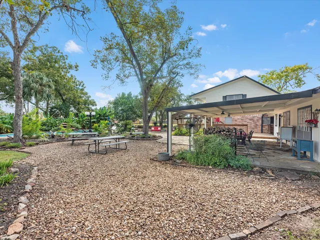 a view of a house with a patio