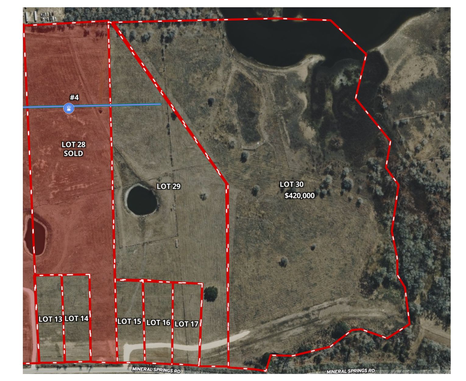 Lot 29 Mineral Springs Ranch Lockhart, TX 78644 - Photo 2 of 8 Visualize vast land parcels for sale, featuring prime building sites and serene water features.