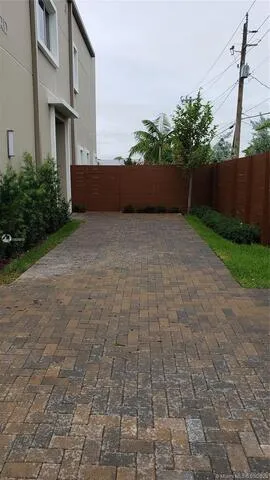 a backyard of a house