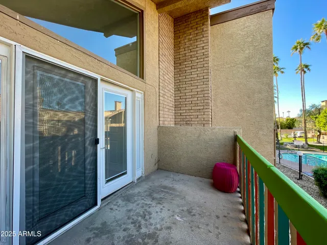 a view of an outdoor space and a balcony