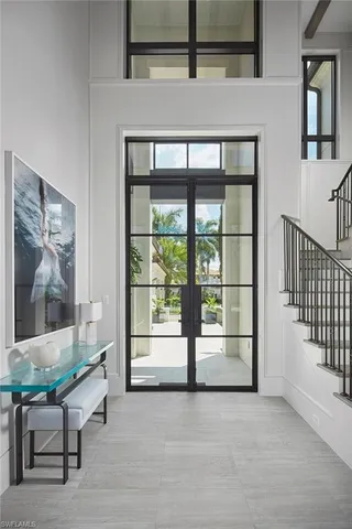 a view of an entryway with staircase