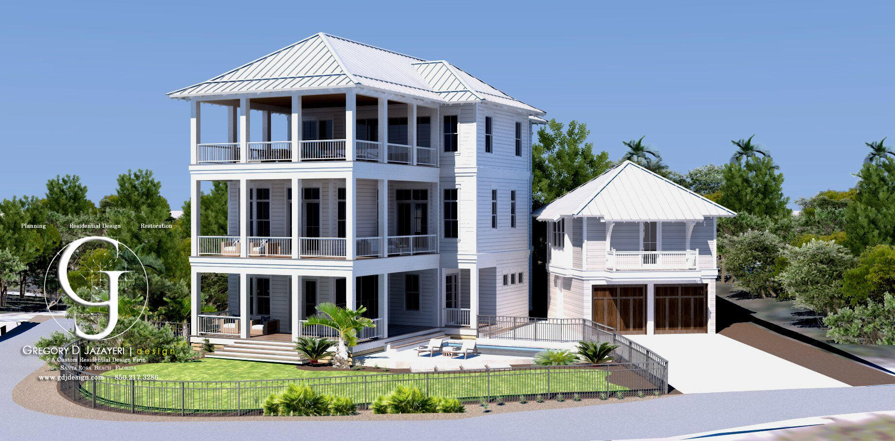 70 West Seahorse Circle Santa Rosa Beach, FL 32459 - Photo 1 of 25 a front view of a house with garden