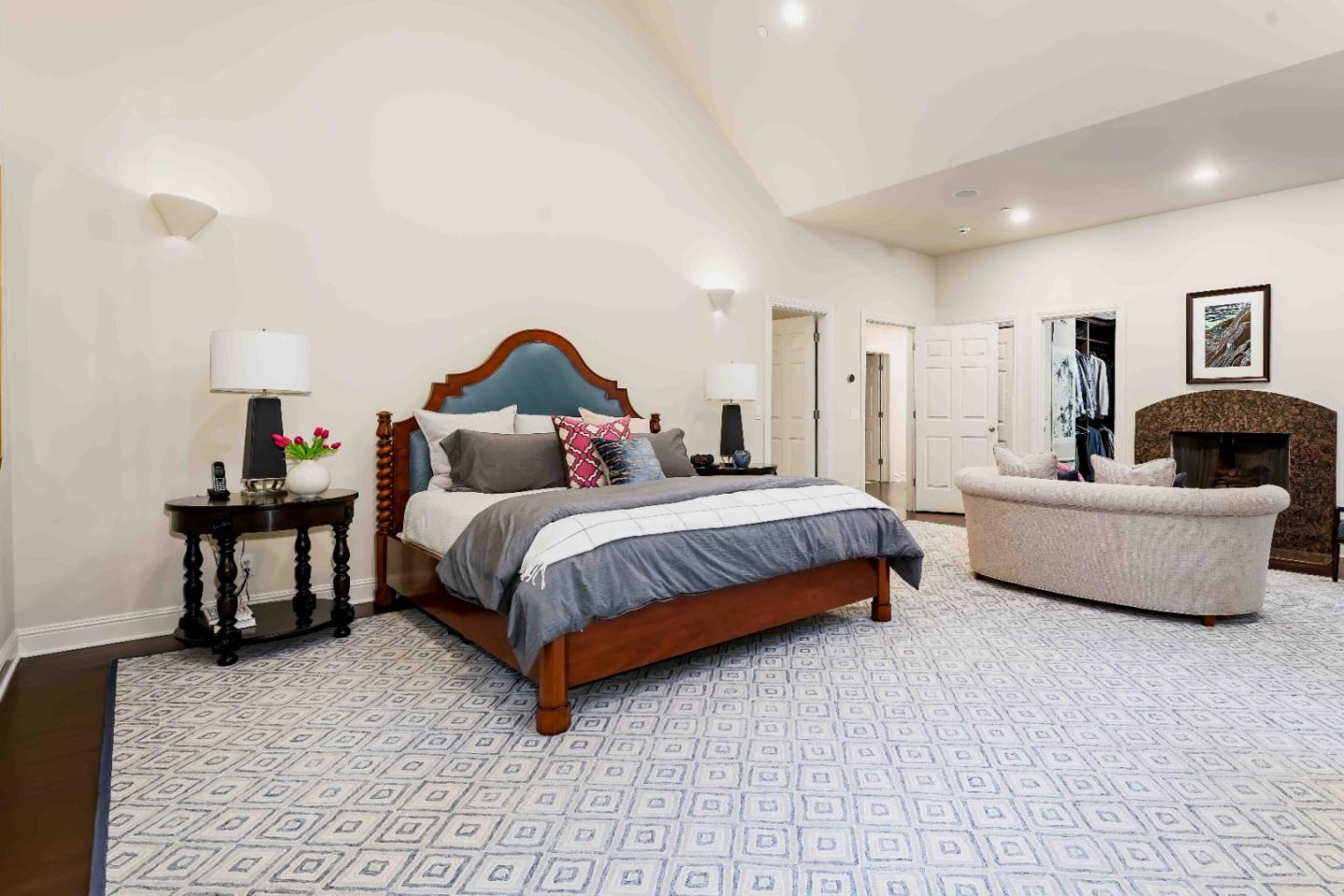 160 Phillip Road Woodside, CA 94062 - Photo 16 of 51 a bedroom with a bed and a couch