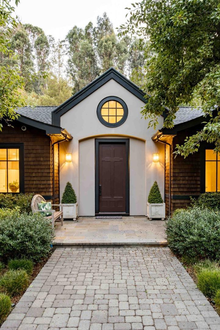 160 Phillip Road Woodside, CA 94062 - Photo 4 of 51 a front view of a house with a yard and potted plants