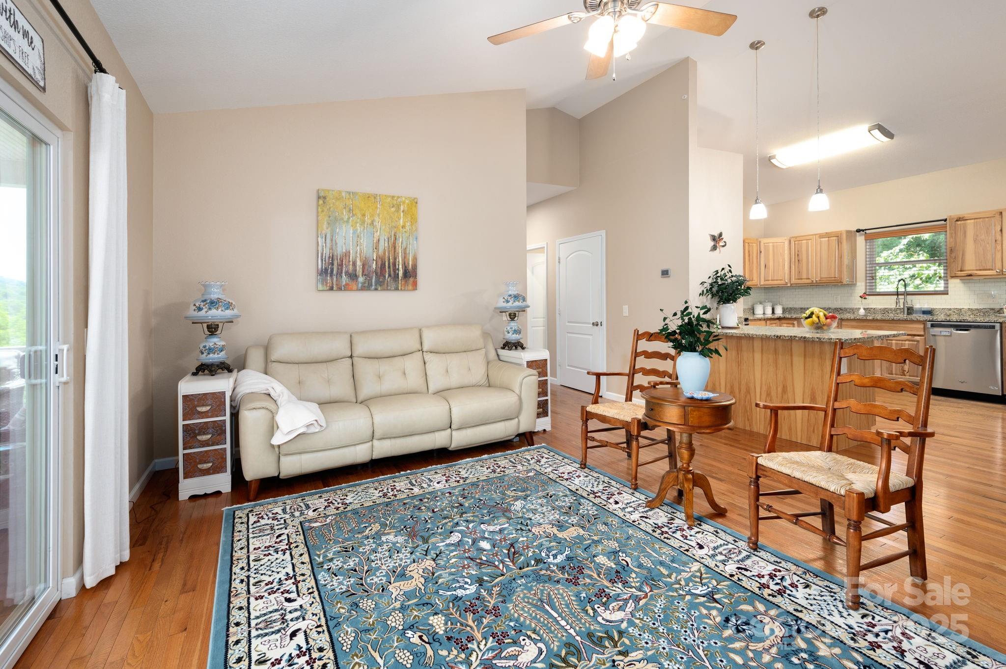 174 Diamond Point Canton, NC 28716 - Photo 10 of 30 a living room with furniture and a wooden floor