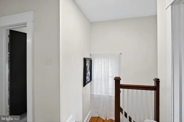 a view of a hallway with entryway