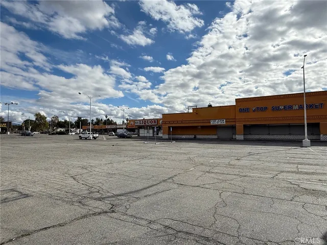 a view of building with ocean
