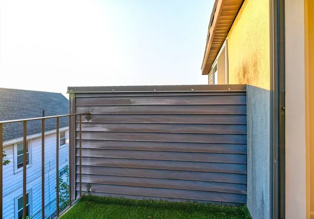 a view of a building from a window