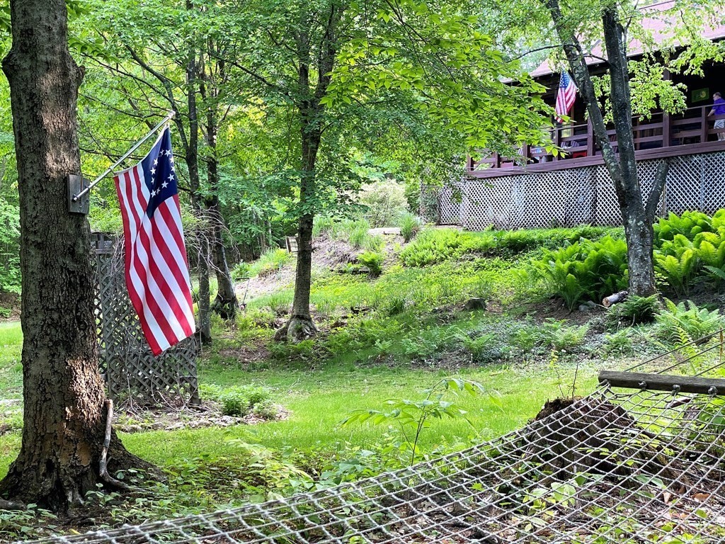 266 Alexander Road Leyden, MA 01337 - Photo 30 of 33 a view of a backyard with swimming pool and plants