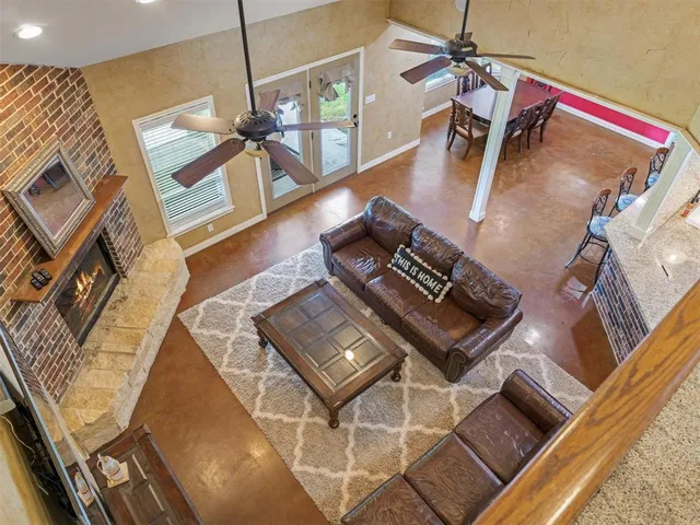 a view of a living room with a flat screen tv